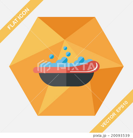 baby bath flat icon with long shadow,eps10 20093539