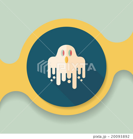ghost flat icon with long shadow,eps10 20093892