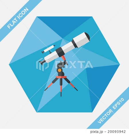Space Telescope flat icon with long shadow,eps10 Space Telescope flat icon with long shadow,eps10 20093942
