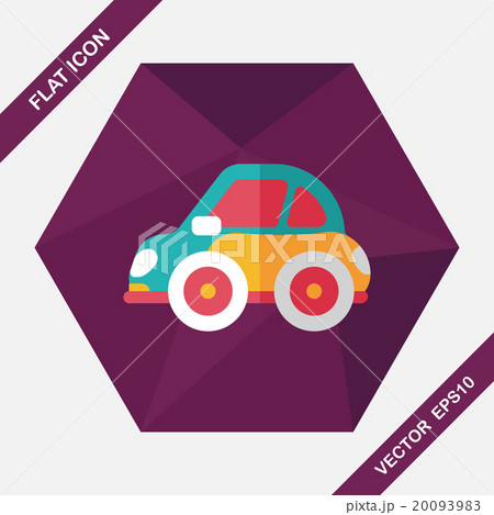 Transportation car flat icon with long shadow,eps10 20093983