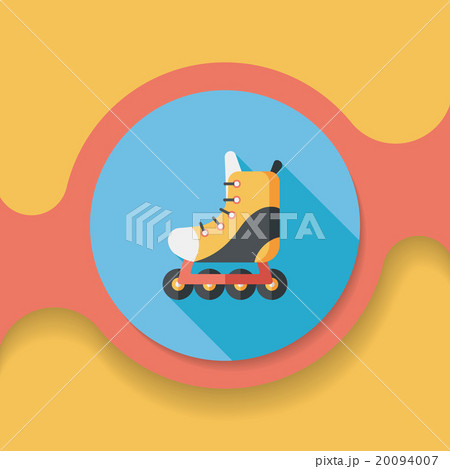roller skates flat icon with long shadow,eps10 roller skates flat icon with long shadow,eps10 20094007