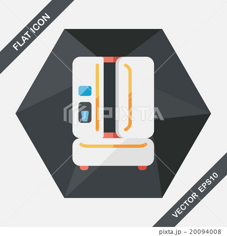 Kitchenware refrigerator flat icon with long shadow,eps10 20094008