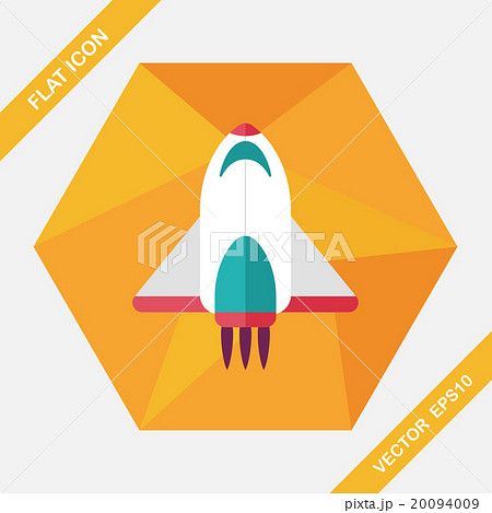 Spaceship flat icon with long shadow,eps10 Spaceship flat icon with long shadow,eps10 20094009