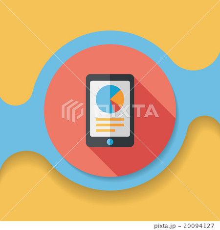 business chart flat icon with long shadow,eps10 20094127