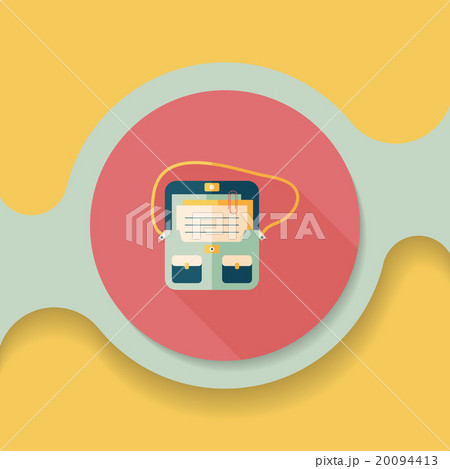 briefcase school bag flat icon with long shadow,eps10 20094413