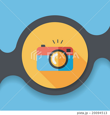 camera flat icon with long shadow 20094513