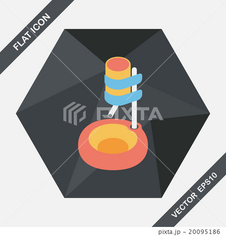 Pet water drinking flat icon with long shadow, eps10 20095186