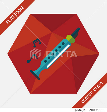 Recorder flat icon with long shadow,eps10 Recorder flat icon with long shadow,eps10 20095588