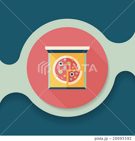 Pizza flat icon with long shadow,eps10 Pizza flat icon with long shadow,eps10 20095592