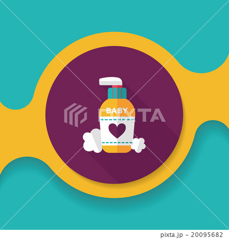 baby cosmetics flat icon with long shadow,eps10 baby cosmetics flat icon with long shadow,eps10 20095682