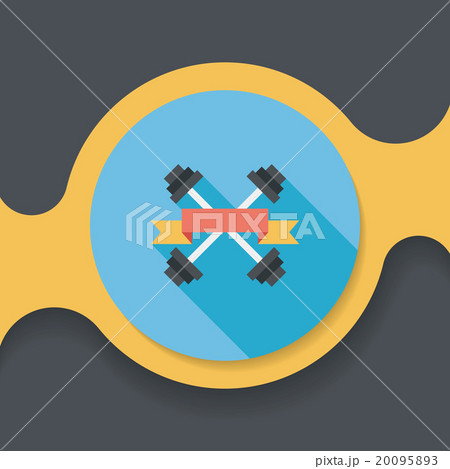 weightlifting flags flat icon with long shadow,eps10 20095893