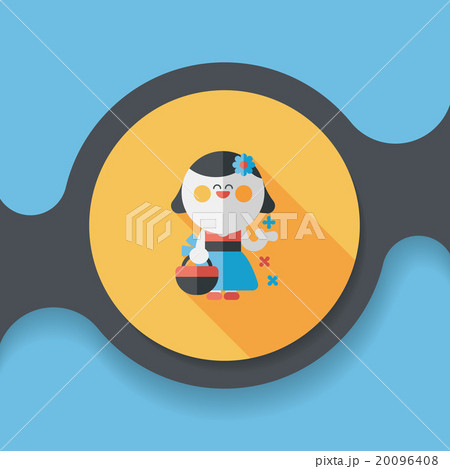 wedding flower girl flat icon with long shadow,eps10 wedding flower girl flat icon with long shadow,eps10 20096408