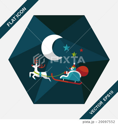 Santa Claus flat icon with long shadow, eps10 Santa Claus flat icon with long shadow, eps10 20097552