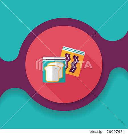 kitchenware zipper bags flat icon with long shadow,eps10 kitchenware zipper bags flat icon with long shadow,eps10 20097974