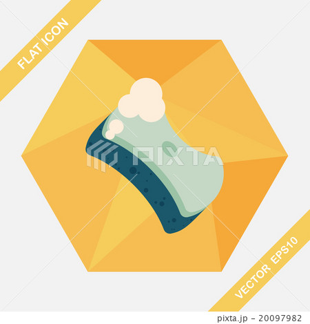 Kitchenware scouring pads flat icon with long shadow,eps10 20097982
