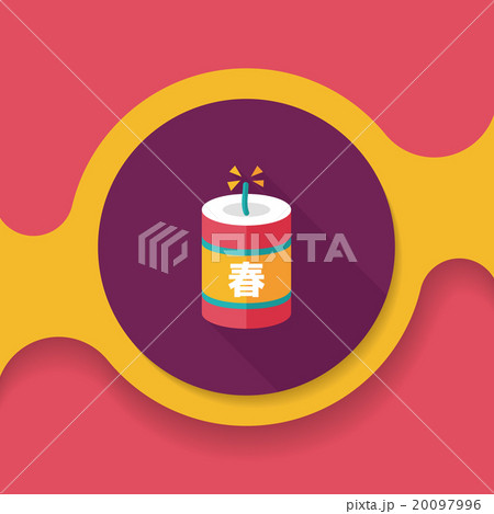 Chinese New Year flat icon, eps10, Chinese festival couplets wit 20097996