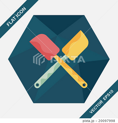 kitchenware cake knife flat icon with long shadow,eps10 20097998