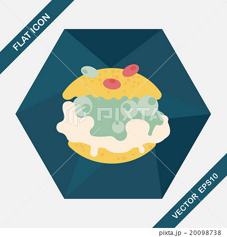 Cream puffs flat icon with long shadow,eps10 20098738