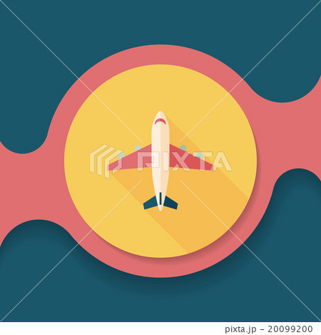 Transportation airplane flat icon with long shadow,eps10 Transportation airplane flat icon with long shadow,eps10 20099200