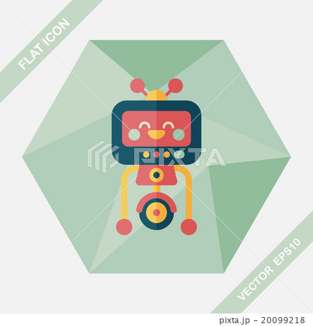 robot concept flat icon with long shadow,eps10 robot concept flat icon with long shadow,eps10 20099218