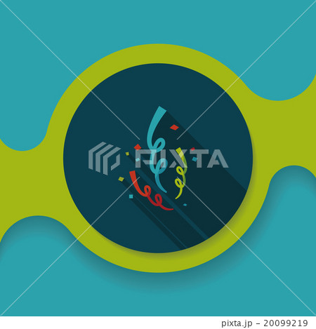 confetti flat icon with long shadow,eps10 20099219