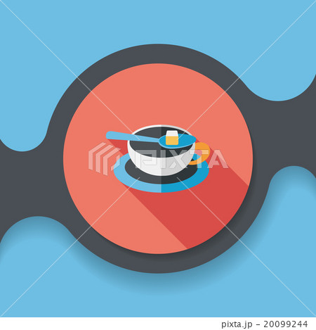 coffee flat icon with long shadow,eps10 20099244