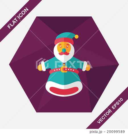 Santa Claus hand puppet flat icon with long shadow,eps10 Santa Claus hand puppet flat icon with long shadow,eps10 20099589