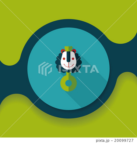 baby rattle flat icon with long shadow,eps10 20099727