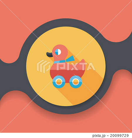 duck toy flat icon with long shadow,eps10 20099729