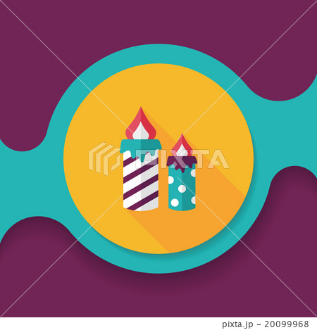 Candle flat icon with long shadow,eps10 20099968