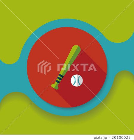 Baseball flat icon with long shadow,eps10 20100025