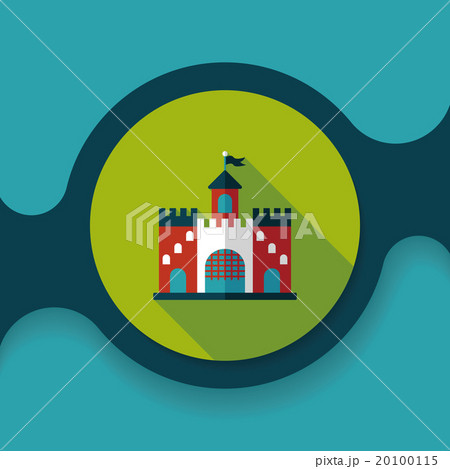 Building castle flat icon with long shadow,eps10 Building castle flat icon with long shadow,eps10 20100115