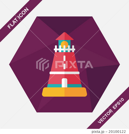 lighthouse flat icon with long shadow,eps10 20100122