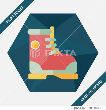 Boot flat icon with long shadow Boot flat icon with long shadow 20100129