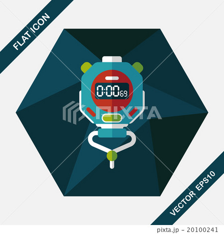 stopwatch flat icon with long shadow,eps10 stopwatch flat icon with long shadow,eps10 20100241