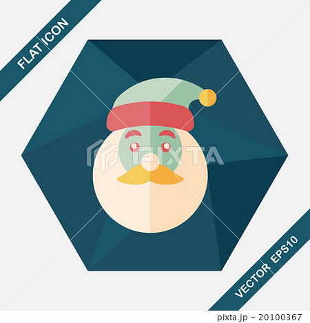 Santa Claus flat icon with long shadow eps10のイラスト素材 [20100367] - PIXTA