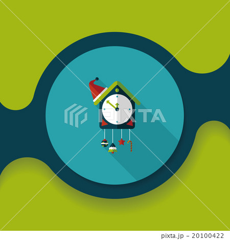 Cuckoo clock flat icon with long shadow,eps10 20100422