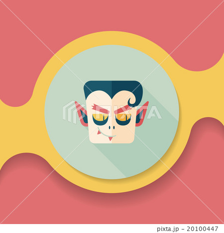 Vampire flat icon with long shadow, eps10 20100447