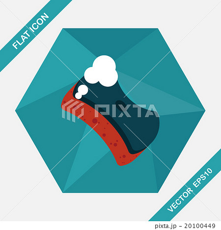 Kitchenware scouring pads flat icon with long shadow,eps10 20100449