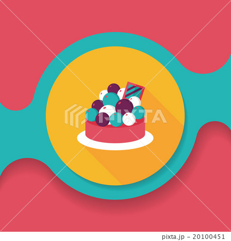 fruit tart flat icon with long shadow,eps10 20100451