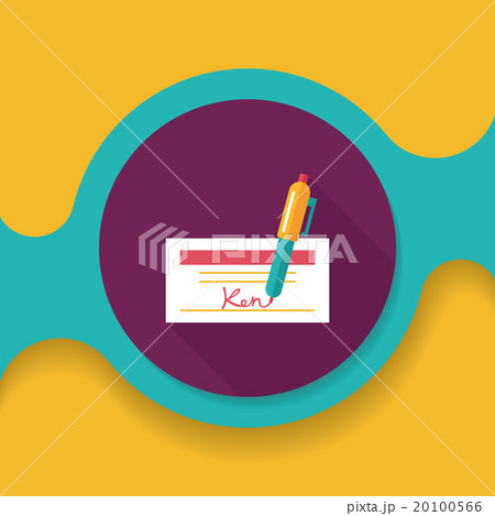 bill check flat icon with long shadow,eps10 20100566