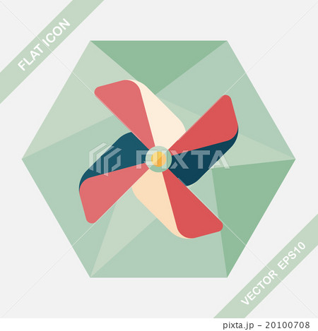 Windmill flat icon with long shadowのイラスト素材 [20100708] - PIXTA