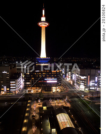 京都タワー夜景 京都タワー夜景 20100824