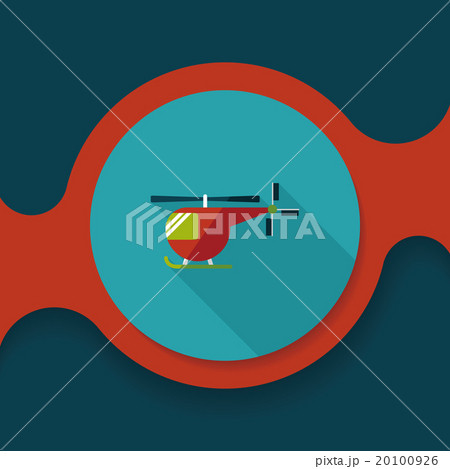 Transportation helicopter flat icon with long shadow,eps10 20100926