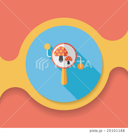 baby rattle flat icon with long shadow,eps10 20101188