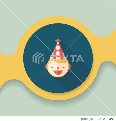 Birthday party boy flat icon with long shadow,eps10 Birthday party boy flat icon with long shadow,eps10 20101189