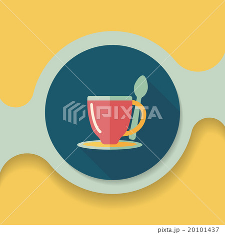 coffee flat icon with long shadow,eps10 20101437