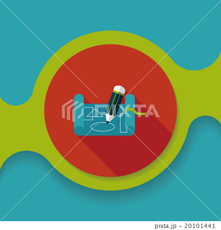 blueprint flat icon with long shadow,eps10 20101441