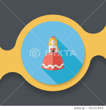 Princess flat icon with long shadow 20101443