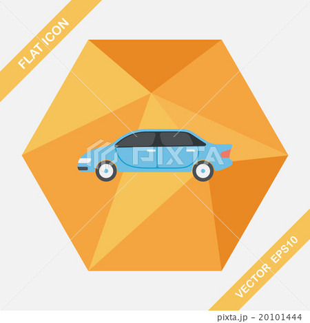 Transportation car flat icon with long shadow,eps10 20101444